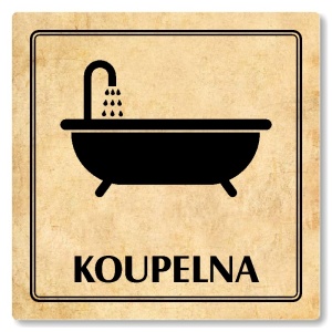 Koupelna, 80x80mm, pergamen, Utah